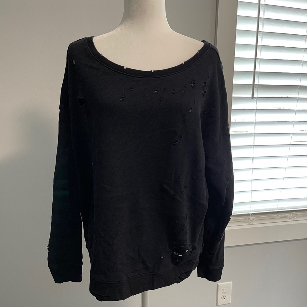 Distressed sweatshirt